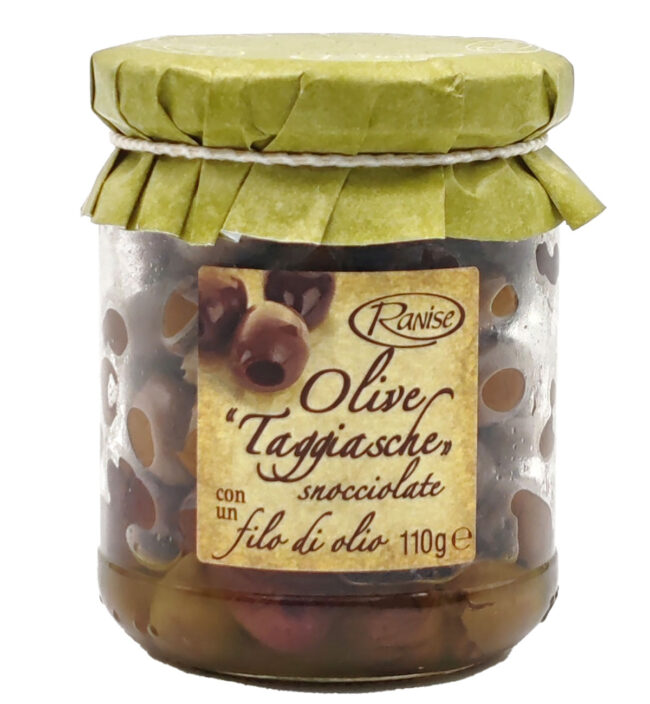 olive taggiasche snocciolate con un filo d'olio