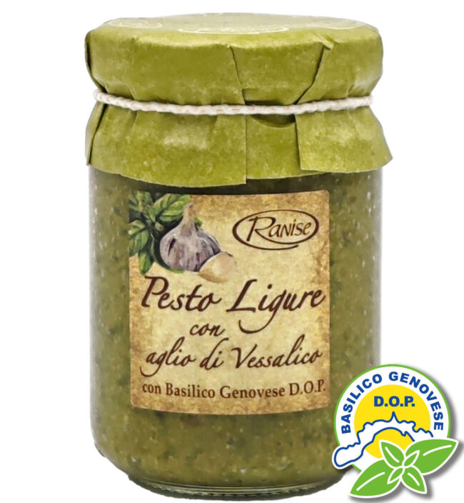 pesto ligure con aglio di Vessalico